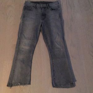 Mother Insider Crop Step Fray in Huntress